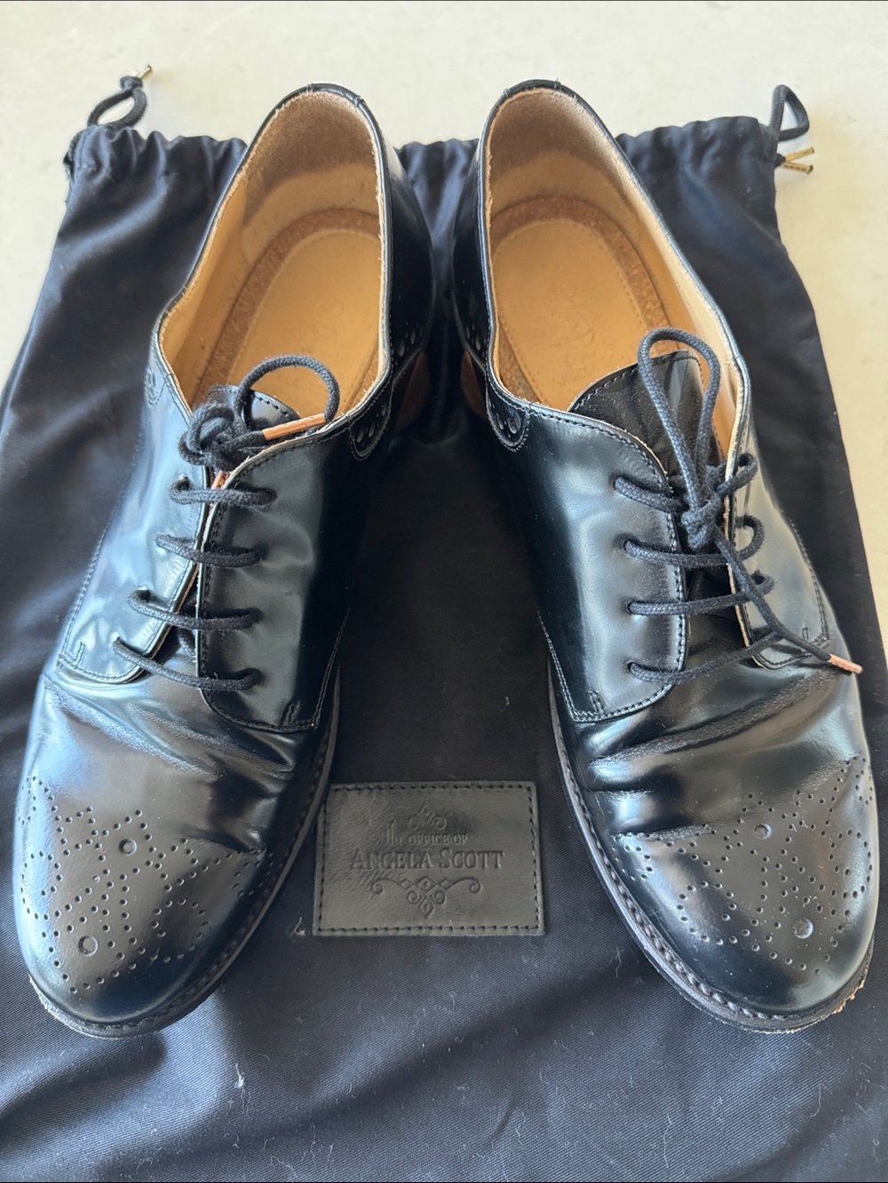 The Office of Angela Scott Women’s Black Oxford Shoes